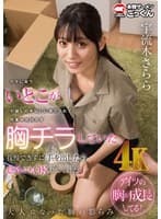 久々に会ういとこが引越しの手伝いに来てくれて作業中気付かず胸チラしていた。我慢できずに手を出したら意外にもOKしてくれた！ 宇流木さらら